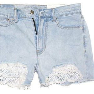 Denim mom shorts